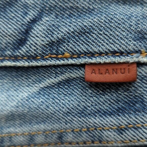 ALANUI Jeans Straight Leg Denim Beaded Size 29 - Picture 5 of 10